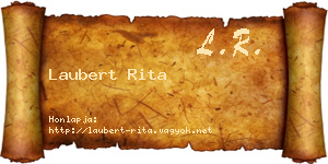 Laubert Rita névjegykártya